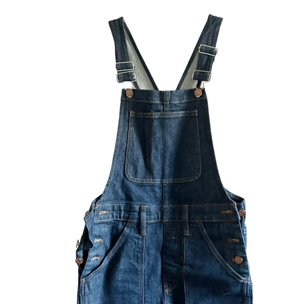 Madewell Flea Market flare overalls, dark wash, size S